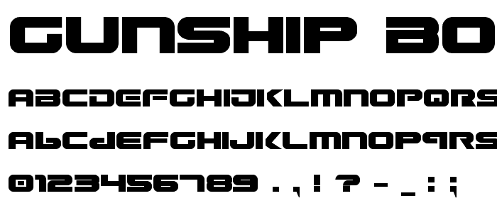 Gunship Bold font